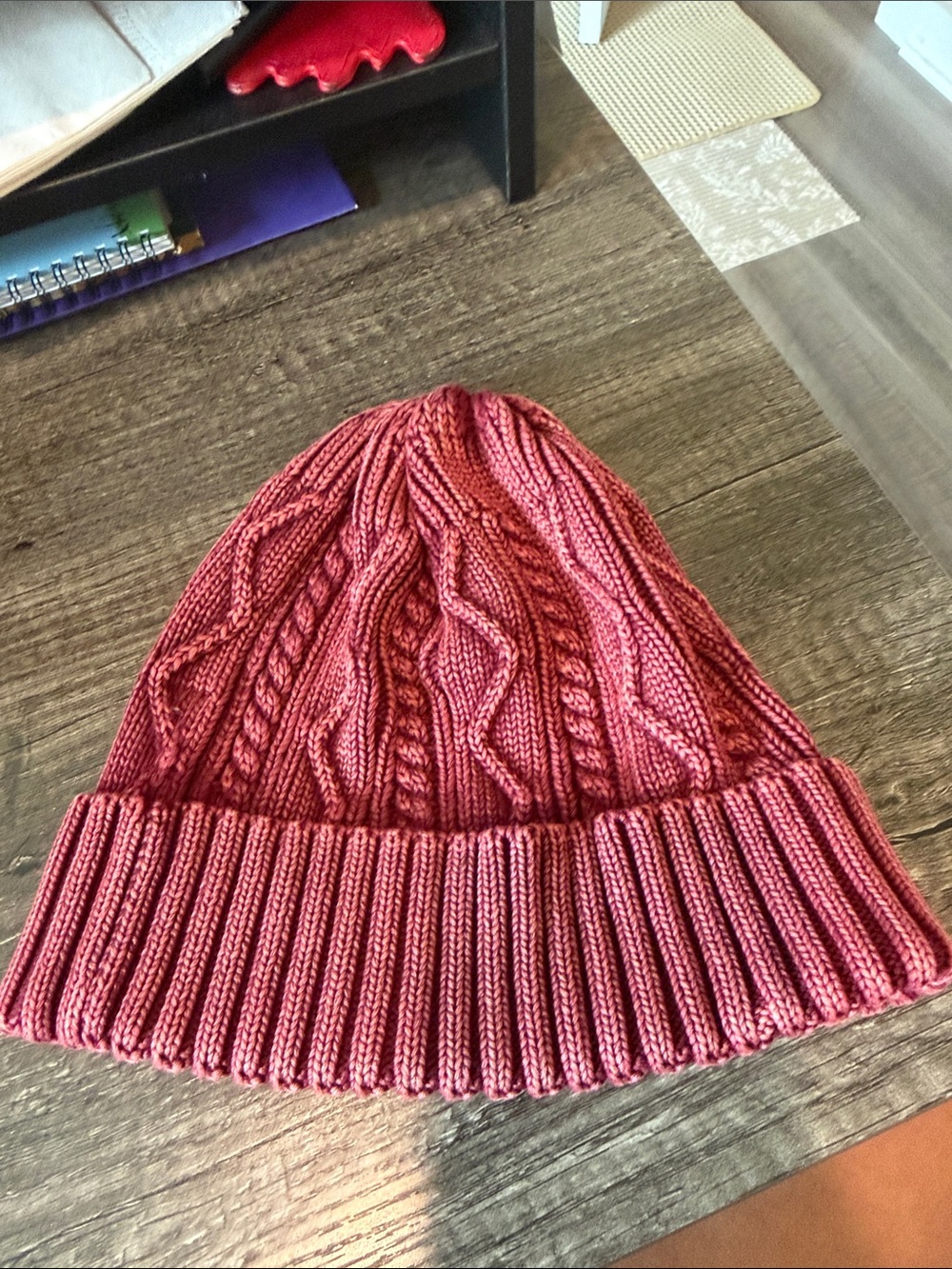NWT Free People Classic Cable Knit Beanie - Red